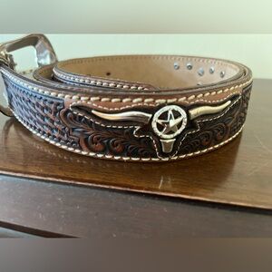 Justin Leather Cowboy Belt 40